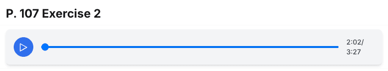 Audio row with embedded player