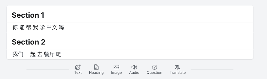 Heading row in a document
